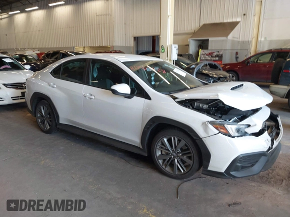 2024 Subaru WRX with VIN JF1VBAB68R9808697, listed as a IAAI auction lot 41753428 with 5,054 mi miles and . Bid and sale history available at DreamBid. Image 1.