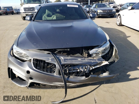 2016 BMW M4 with VIN WBS3U9C58GP968936, listed as a Copart auction lot 83243814 with 53,530 mi miles and Salvage Title. Bid and sale history available at carsss.com. Image 5.