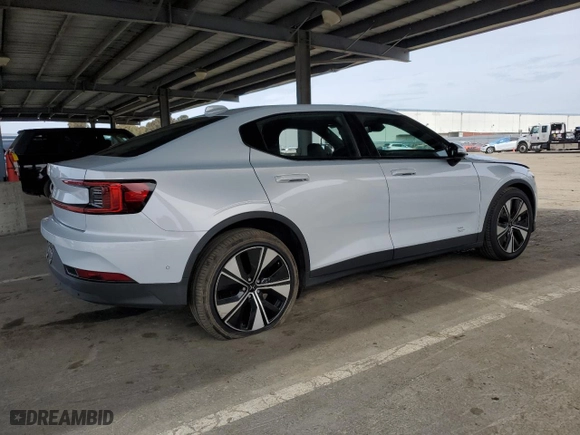 2023 Polestar 2 with VIN YSMED3KA9PL154219, listed as a Copart auction lot 49926005 with 57,231 mi miles and Clean Title. Bid and sale history available at carsss.com. Image 3.