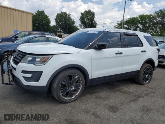 2017 Ford Police Interceptor Utility z VIN 1FM5K8AR5HGA04331, wystawiony jako Copart lot #62316455 z przebiegiem Nie podano mil oraz Czysty tytuł • Clean title. Historia ofert i sprzedaży dostępna na DreamBid. Obrazek 1.