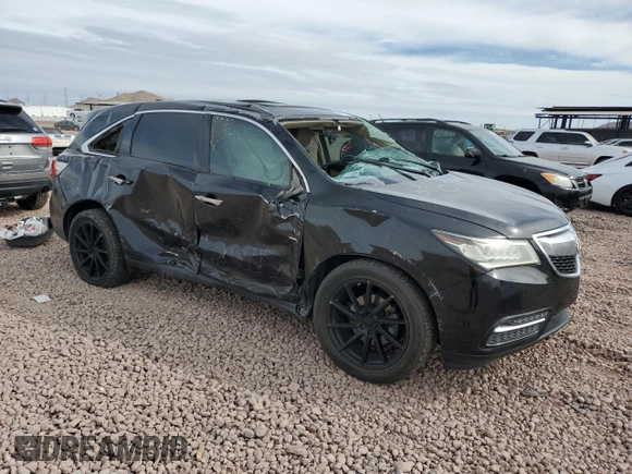 2014 Acura MDX Tech Pkg with VIN 5FRYD4H40EB010704, listed as a Copart auction lot 45121525 with 169,171 mi miles and Salvage Title. Bid and sale history available at carsss.com. Image 4.