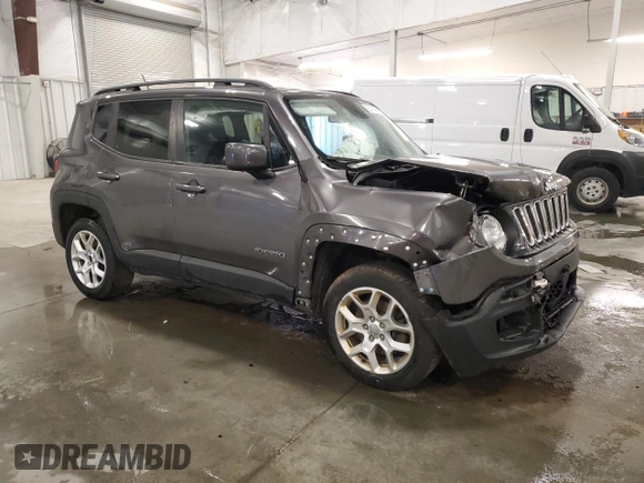 2017 Jeep Renegade Altitude with VIN ZACCJBBB6HPE49807, listed as a Copart auction lot 55518865 with 80,452 mi miles and Non repairable. Bid and sale history available at DreamBid. Image 4.