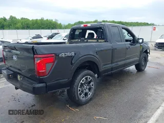 2024 Ford F-150 with VIN 1FTEX2LP1RKE72862, listed as a IAAI auction lot 42214197 with 25,672 mi miles and . Bid and sale history available at DreamBid. Image 4.