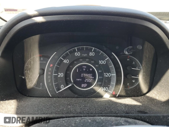 2014 Honda CR-V LX with VIN 5J6RM4H36EL106969, listed as a Copart auction lot 52629785 with 74,490 mi miles and Salvage Title. Bid and sale history available at carsss.com. Image 9.