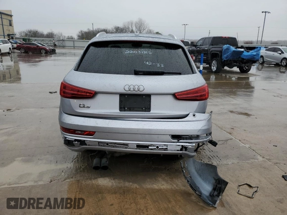 2018 Audi Q3 Premium with VIN WA1BCCFS5JR031889, listed as a Copart auction lot 70901182 with 83,777 mi miles. Bid and sale history available at carsss.com. Image 6.