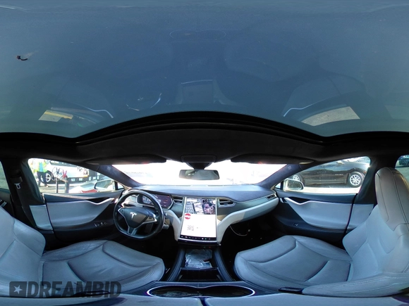 2015 Tesla Model S 85D with VIN 5YJSA1H46FF082264, listed as a IAAI auction lot 42068959 with 98,693 mi miles. Bid and sale history available at carsss.com. Image 18.