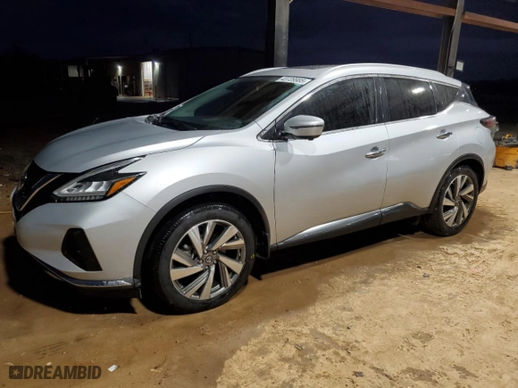 2019 Nissan Murano SV with VIN 5N1AZ2MJXKN116610, listed as a Copart auction lot 43729985 with 48,558 mi miles and Salvage Title. Bid and sale history available at carsss.com. Image 1.