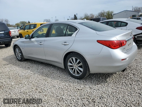 2016 Infiniti Q50 Premium with VIN JN1CV7AR2GM252066, listed as a Copart auction lot 53565405 with 163,870 mi miles and Salvage Title. Bid and sale history available at DreamBid. Image 2.