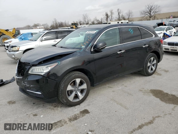 2016 Acura MDX with VIN 5FRYD3H28GB019291, listed as a Copart auction lot 49167515 with 133,164 mi miles and Clean Title. Bid and sale history available at carsss.com. Image 1.