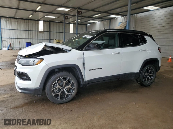 2025 Jeep Compass Limited with VIN 3C4NJDCN0ST593611, listed as a Copart auction lot 62149605 with 1,765 mi miles and Clean title. Bid and sale history available at DreamBid. Image 1.