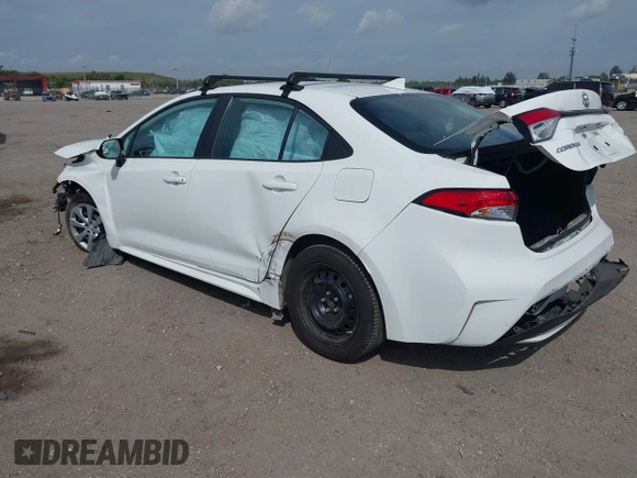 2020 Toyota Corolla LE with VIN 5YFEPRAE1LP117970, listed as a IAAI auction lot 41762831 with 98,179 mi miles. Bid and sale history available at carsss.com. Image 3.