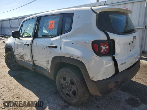 2018 Jeep Renegade Sport with VIN ZACCJBAH0JPH07332, listed as a Copart auction lot 76322434 with Not provided miles and Salvage title. Bid and sale history available at DreamBid. Image 2.