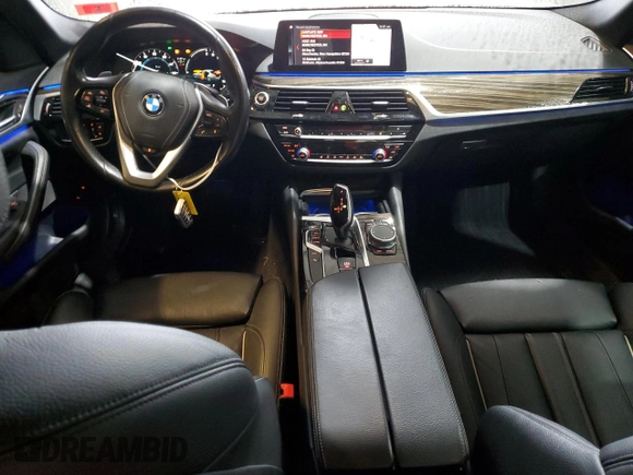 2019 BMW 5 Series 530e xDrive with VIN WBAJB1C56KB376895, listed as a Copart auction lot 74907304 with 58,783 mi miles and Salvage title. Bid and sale history available at DreamBid. Image 8.