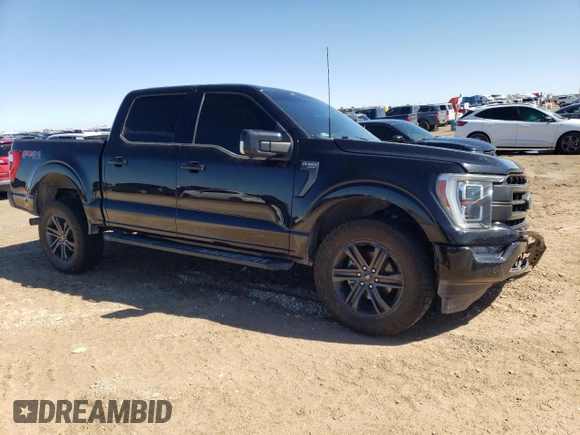 2022 Ford F-150 XL with VIN 1FTFW1E80NKD37115, listed as a Copart auction lot 48142325 with 139,735 mi miles and Salvage Title. Bid and sale history available at DreamBid. Image 4.