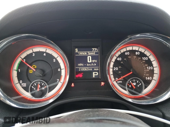 2012 Dodge Durango SXT with VIN 1C4RDHAG9CC335430, listed as a Copart auction lot 55495995 with 210,063 mi miles and Salvage title. Bid and sale history available at DreamBid. Image 9.