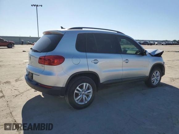 2017 Volkswagen Tiguan S with VIN WVGAV7AX3HK008793, listed as a Copart auction lot 54086385 with 82,400 mi miles and Salvage Title. Bid and sale history available at DreamBid. Image 3.