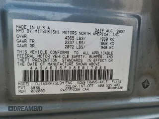 2008 Mitsubishi Galant ES with VIN 4A3AB36FX8E017086, listed as a Copart auction lot 48858775 with 151,435 mi miles and Salvage Title. Bid and sale history available at carsss.com. Image 15.