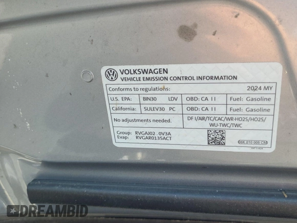 2024 Volkswagen Tiguan SE с VIN 3VV3B7AX9RM106728, выставлен на аукционе IAAI как лот 42845194 с пробегом 23 946 миль миль и . История ставок и продаж доступна на DreamBid. Изображение 12.