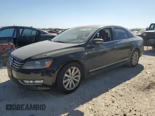 2013 Volkswagen Passat SEL Premium with VIN 1VWCH7A30DC002386, listed as a Copart auction lot 48710825 with 90,197 mi miles and Salvage Title. Bid and sale history available at carsss.com. Image 1.