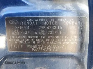 2005 Hyundai Sonata GLS with VIN KMHWF35H75A100957, listed as a Copart auction lot 74320574 with 141,402 mi miles and Salvage Title. Bid and sale history available at carsss.com. Image 14.