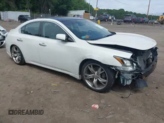2013 Nissan Maxima S with VIN 1N4AA5APXDC831333, listed as a IAAI auction lot 42617474 with 229,600 mi miles and . Bid and sale history available at DreamBid. Image 1.