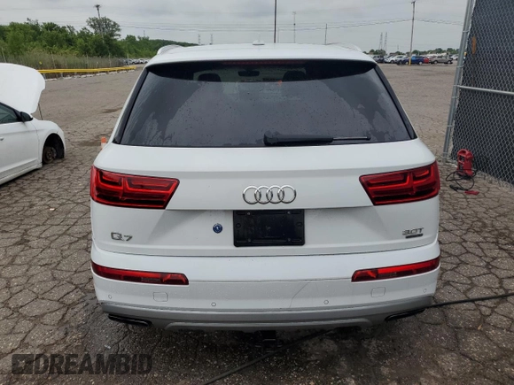 2017 Audi Q7 Premium Plus with VIN WA1LAAF73HD018687, listed as a Copart auction lot 62917895 with 110,067 mi miles and Clean title. Bid and sale history available at DreamBid. Image 6.