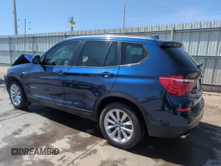 2017 BMW X3 sDrive28i with VIN 5UXWZ7C30H0V93495, listed as a Copart auction lot 52865645 with 64,102 mi miles and Salvage Title. Bid and sale history available at carsss.com. Image 2.