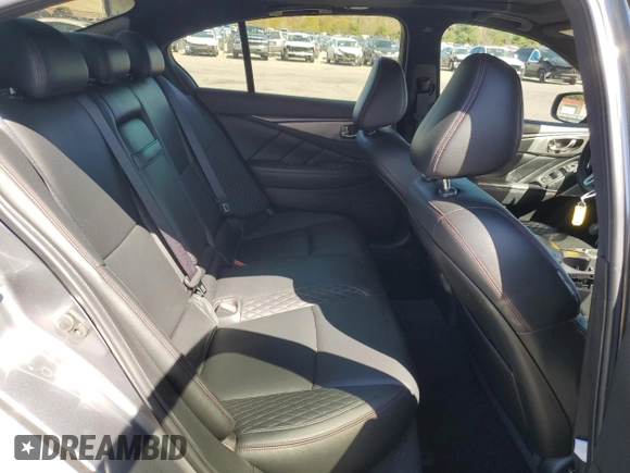2020 Infiniti Q50 Red Sport 400 with VIN JN1FV7ARXLM660161, listed as a Copart auction lot 54141115 with 78,476 mi miles and Salvage title. Bid and sale history available at DreamBid. Image 10.