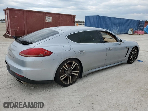 2014 Porsche Panamera 4S Executive with VIN WP0BB2A75EL062252, listed as a Copart auction lot 77269564 with 83,124 mi miles and Salvage Title. Bid and sale history available at DreamBid. Image 3.
