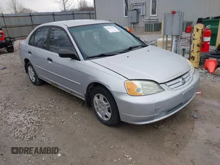 2001 Honda Civic LX with VIN 1HGES16591L045027, listed as a IAAI auction lot 41833789 with 207,658 mi miles. Bid and sale history available at carsss.com. Image 1.