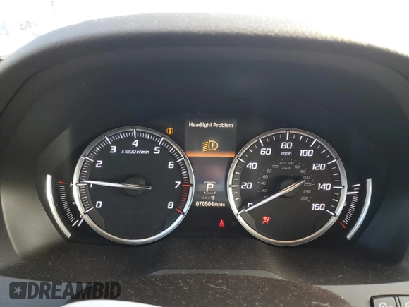 2016 Acura MDX w/Tech with VIN 5FRYD4H41GB042385, listed as a Copart auction lot 51520865 with 70,504 mi miles and Salvage Title. Bid and sale history available at carsss.com. Image 9.
