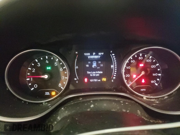 2018 Jeep Compass Latitude with VIN 3C4NJDBBXJT282516, listed as a Copart auction lot 52173835 with 101,761 mi miles and Salvage Title. Bid and sale history available at DreamBid. Image 9.
