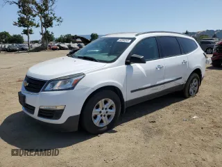 2017 Chevrolet Traverse LS z VIN 1GNKVFKD1HJ160642, wystawiony jako Copart lot #60260245 z przebiegiem 109 022 mil mil oraz Szkoda całkowita • Salvage title. Historia ofert i sprzedaży dostępna na DreamBid. Obrazek 1.