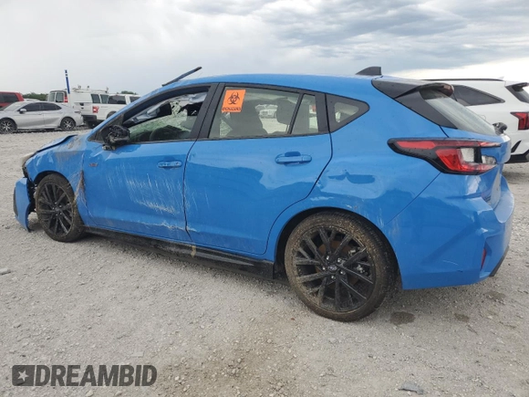 2024 Subaru Impreza RS with VIN JF1GUHJC5R8268878, listed as a Copart auction lot 56308274 with 7,539 mi miles and Salvage Title. Bid and sale history available at carsss.com. Image 2.