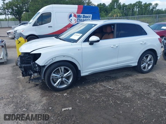 2024 Audi Q3 S line Premium Plus with VIN WA1EECF3XR1042154, listed as a IAAI auction lot 42552601 with 22,881 mi miles and . Bid and sale history available at DreamBid. Image 19.
