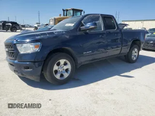 2022 Ram 1500 Big Horn z VIN 1C6RREBT6NN187330, wystawiony jako Copart lot #55277855 z przebiegiem 80 181 mil mil oraz Czysty tytuł • Clean title. Historia ofert i sprzedaży dostępna na DreamBid. Obrazek 1.