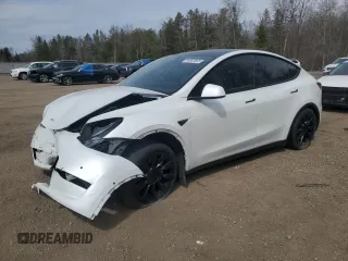 2022 Tesla Model Y Long Range z VIN 7SAYGDEE0NF532502, wystawiony jako Copart lot #54683555 z przebiegiem 44 359 mil mil oraz Szkoda całkowita • Salvage title. Historia ofert i sprzedaży dostępna na DreamBid. Obrazek 1.