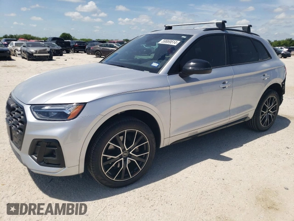2023 Audi SQ5 Premium Plus with VIN WA1B4AFY0P2143894, listed as a Copart auction lot 59869514 with 10,606 mi miles and Salvage Title. Bid and sale history available at carsss.com. Image 1.