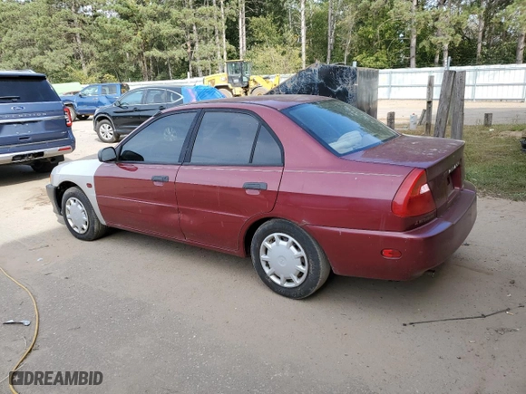 2000 Mitsubishi Mirage DE with VIN JA3AY26C1YU026930, listed as a Copart auction lot 74153834 with 126800 miles and Clean Title. Bid and sale history available at carsss.com. Image 2.