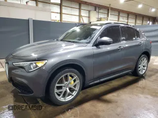 2019 Alfa Romeo Stelvio Ti Sport z VIN ZASPAKBN0K7C70072, wystawiony jako Copart lot #46532355 z przebiegiem 94 612 mil mil oraz Czysty tytuł • Clean title. Historia ofert i sprzedaży dostępna na DreamBid. Obrazek 1.