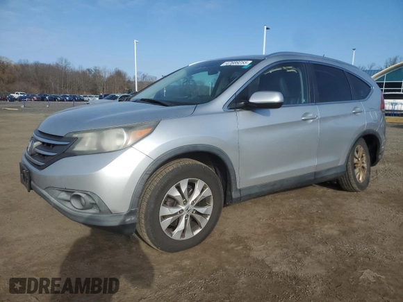 2012 Honda CR-V EX-L with VIN JHLRM4H7XCC003997, listed as a Copart auction lot 47689255 with 165,966 mi miles and Salvage Title. Bid and sale history available at carsss.com. Image 1.