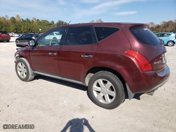 2006 Nissan Murano S with VIN JN8AZ08WX6W518596, listed as a Copart auction lot 78172834 with 218,147 mi miles and Salvage Title. Bid and sale history available at carsss.com. Image 2.