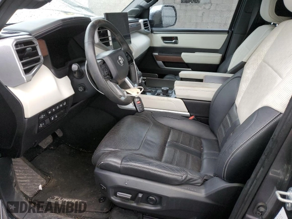 2022 Toyota Tundra Capstone Hybrid with VIN 5TFVC5DB9NX007727, listed as a Copart auction lot 49728855 with 42,542 mi miles and Salvage title. Bid and sale history available at DreamBid. Image 7.