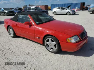 1999 Mercedes-Benz SL-Class with VIN WDBFA68F0XF178838, listed as a Copart auction lot 77040434 with 0 mi miles and Salvage Title. Bid and sale history available at carsss.com. Image 4.