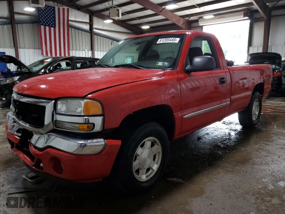 2005 GMC Sierra 1500 SLE with VIN 1GTEK14T35Z273334, listed as a Copart auction lot 61205445 with 107,518 mi miles and Salvage title. Bid and sale history available at DreamBid. Image 1.