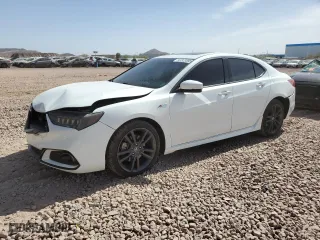 2018 Acura TLX w/A-SPEC Pkg with VIN 19UUB2F63JA000669, listed as a Copart auction lot 47323585 with 86,995 mi miles and Salvage Title. Bid and sale history available at carsss.com. Image 1.