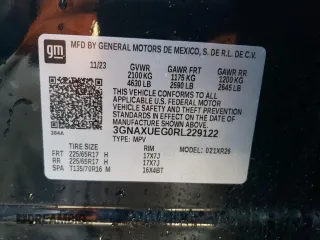 2024 Chevrolet Equinox LT with VIN 3GNAXUEG0RL229122, listed as a Copart auction lot 43642805 with Not Provided miles and Non Repairable. Bid and sale history available at DreamBid. Image 14.