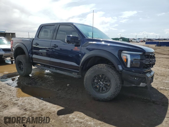2024 Ford F-150 Raptor with VIN 1FTFW1RG3RFA46852, listed as a Copart auction lot 50419305 with 13,414 mi miles and Salvage Title. Bid and sale history available at DreamBid. Image 4.
