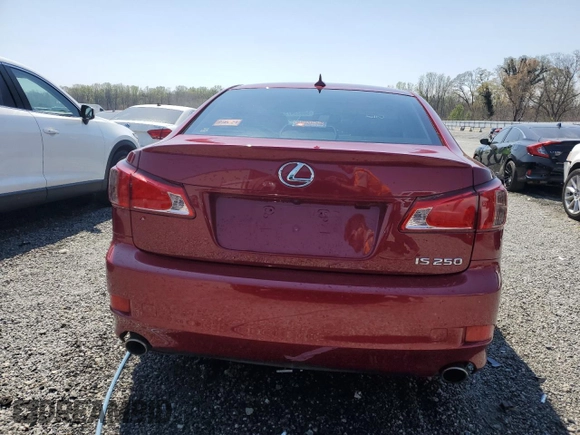 2012 Lexus IS 250 with VIN JTHBF5C28C5171750, listed as a Copart auction lot 50923475 with 109,491 mi miles and Salvage Title. Bid and sale history available at DreamBid. Image 6.