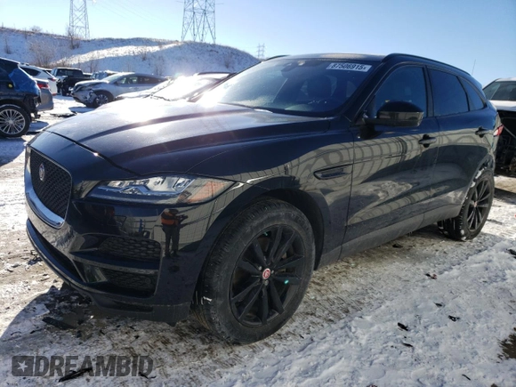 2018 Jaguar F-Pace 35t Prestige with VIN SADCK2EV5JA256691, listed as a Copart auction lot 87506915 with 64,182 mi miles and Salvage title. Bid and sale history available at DreamBid. Image 1.